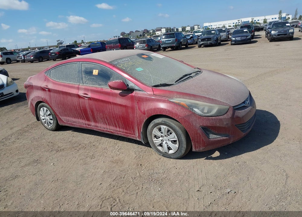 2016 HYUNDAI ELANTRA SE VIN: 5NPDH4AE2GH666687