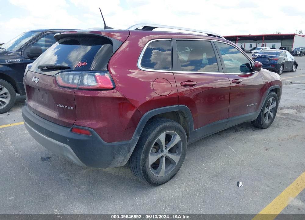 2019 CHEROKEE JEEP  LIMITED FWD VIN: 1C4PJLDB1KD201698