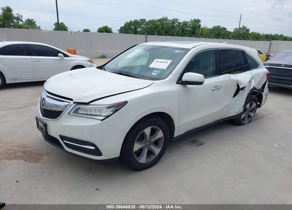 2014 ACURA MDX VIN: 5FRYD4H20EB021524