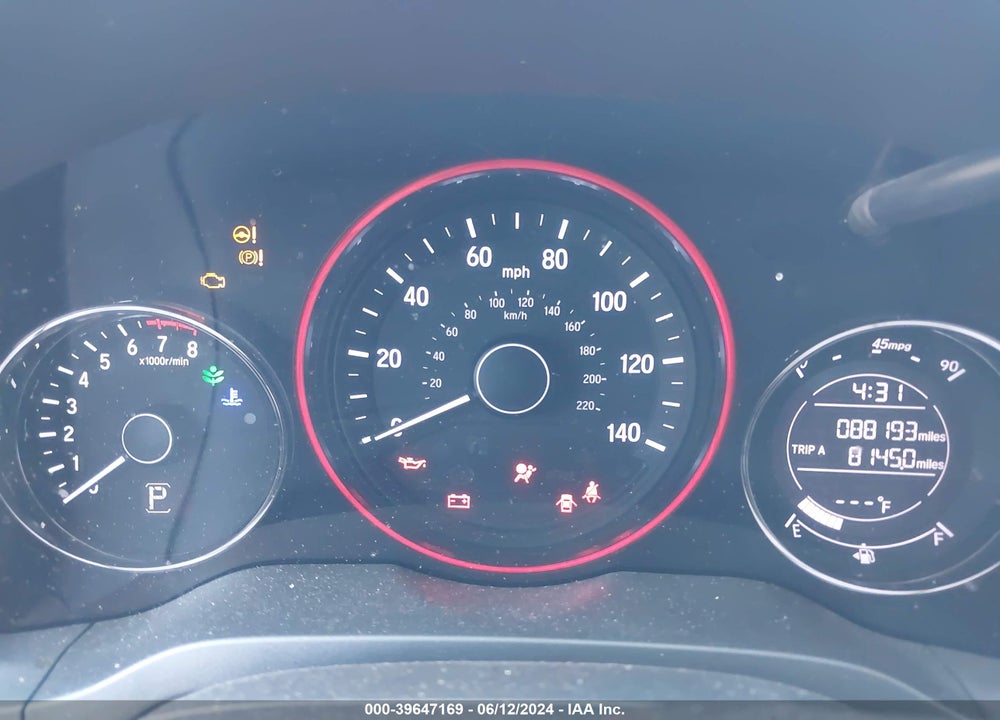 2019 HONDA HR-V SPORT VIN: 3CZRU5H17KM707130