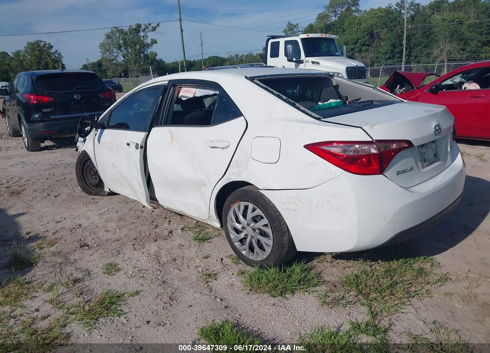 2019 TOYOTA COROLLA LE VIN: 2T1BURHE7KC197548