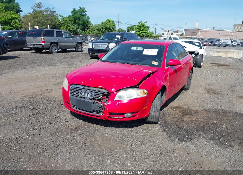 2007 AUDI A4 2.0T VIN: WAUDF78E77A171936