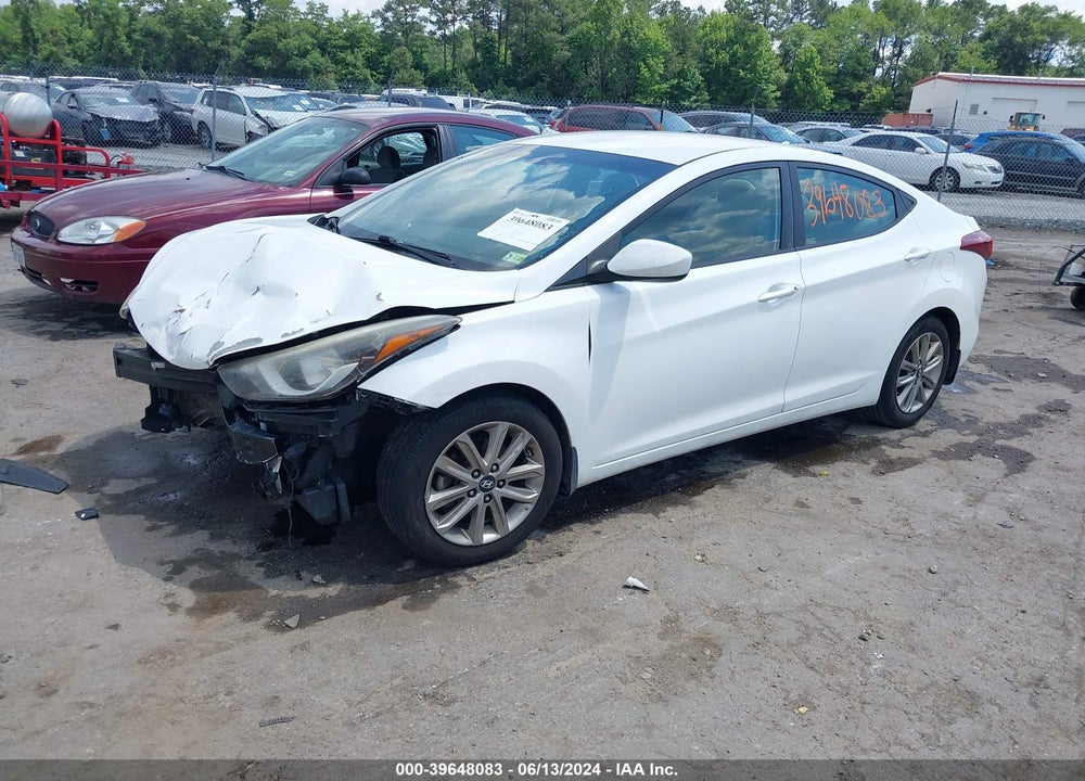 2014 HYUNDAI ELANTRA SE VIN: 5NPDH4AEXEH480442