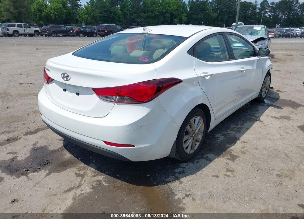 2014 HYUNDAI ELANTRA SE VIN: 5NPDH4AEXEH480442
