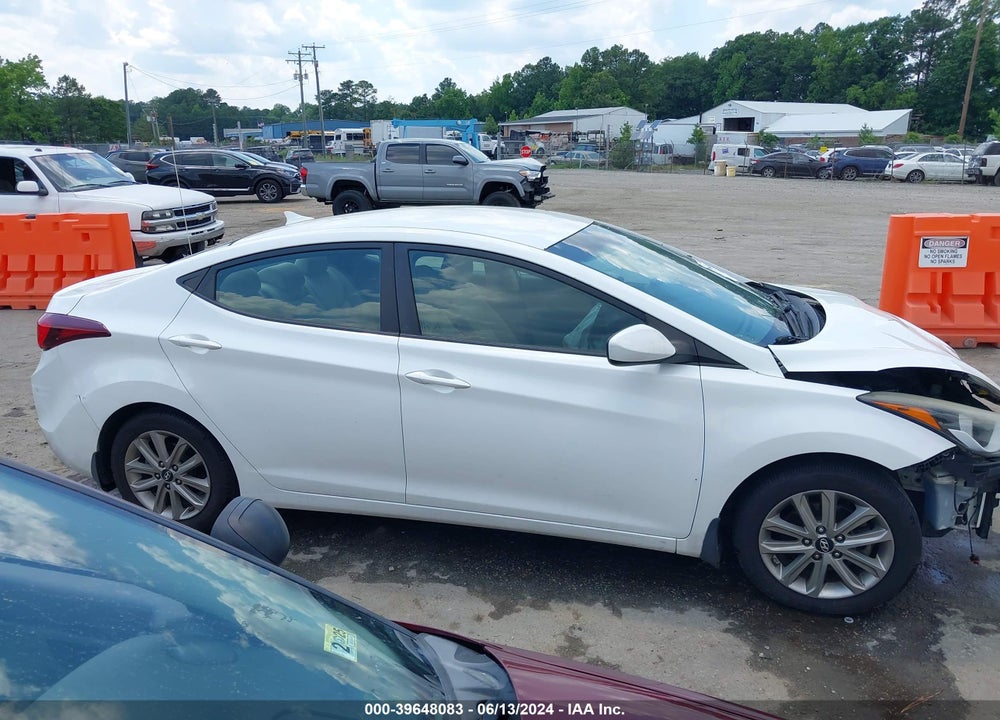 2014 HYUNDAI ELANTRA SE VIN: 5NPDH4AEXEH480442