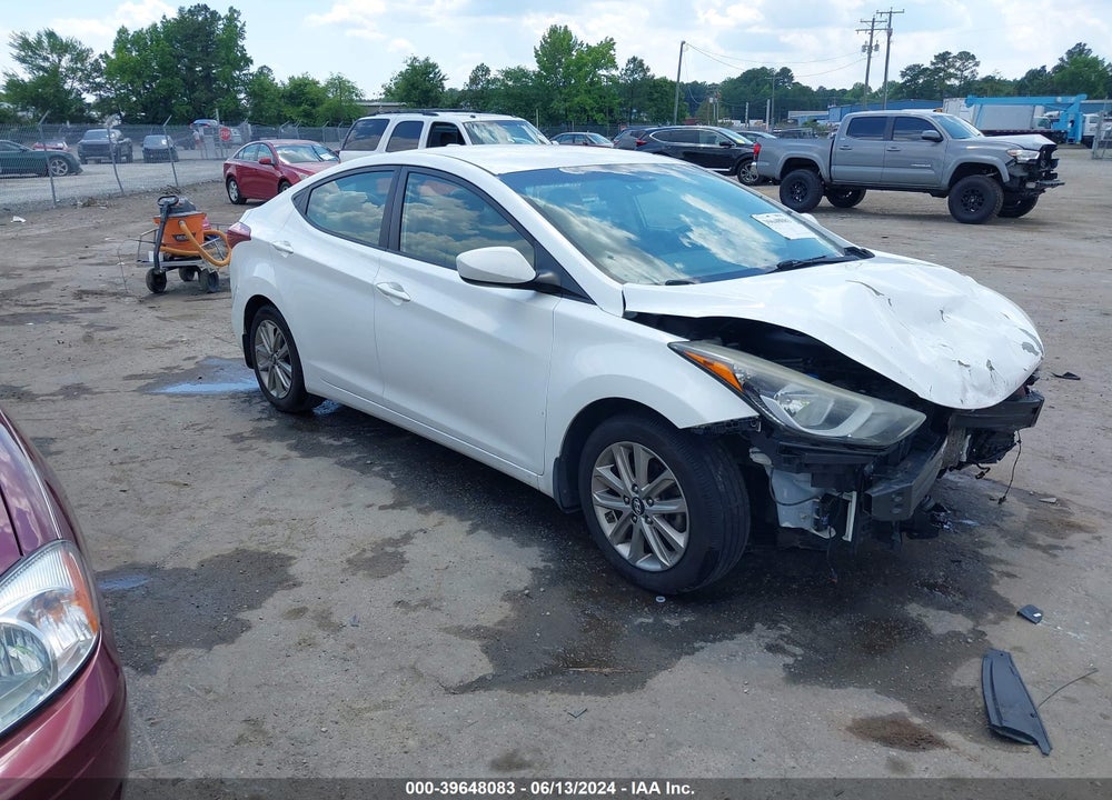 2014 HYUNDAI ELANTRA SE VIN: 5NPDH4AEXEH480442