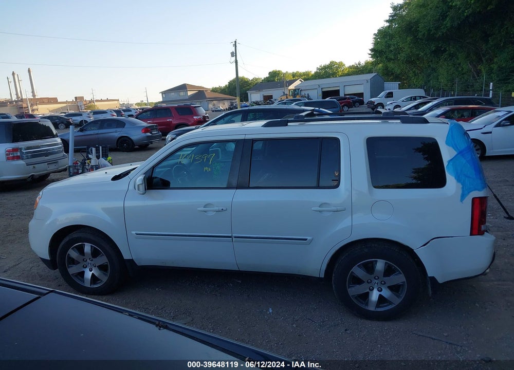 2014 HONDA PILOT TOURING VIN: 5FNYF4H9XEB003170