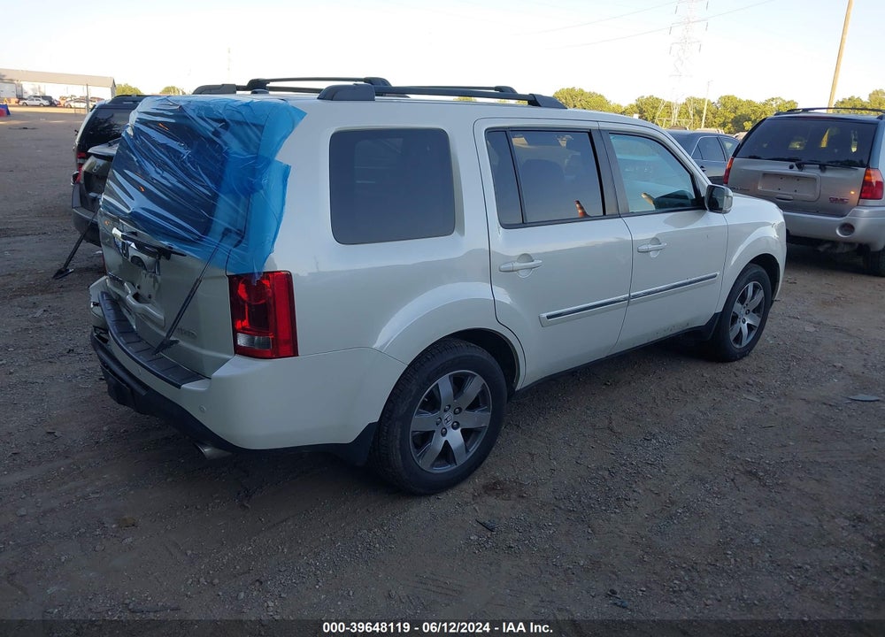 2014 HONDA PILOT TOURING VIN: 5FNYF4H9XEB003170