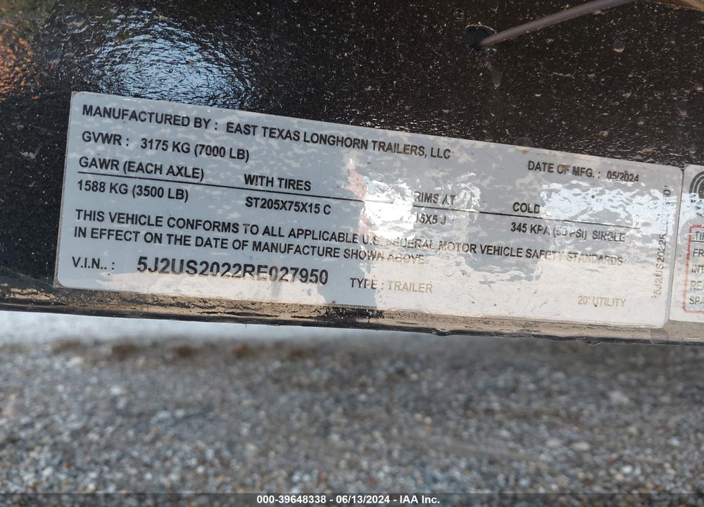 2024 UTILITY EQUP OTHER VIN: 5J2US2022RE027950