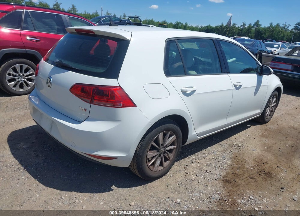 2015 VOLKSWAGEN GOLF TSI S 4-DOOR VIN: 3VW217AU0FM089765