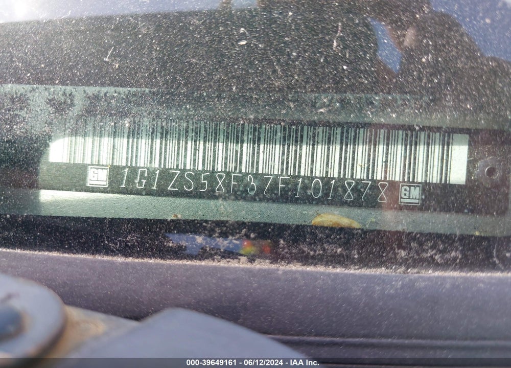 2007 CHEVROLET MALIBU LS VIN: 1G1ZS58F37F101878