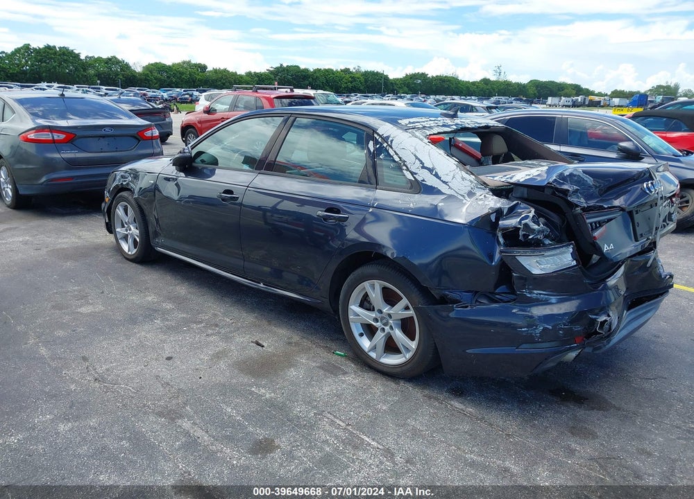 2018 AUDI A4 2.0T PREMIUM/2.0T TECH PREMIUM VIN: WAUDNAF49JA116342