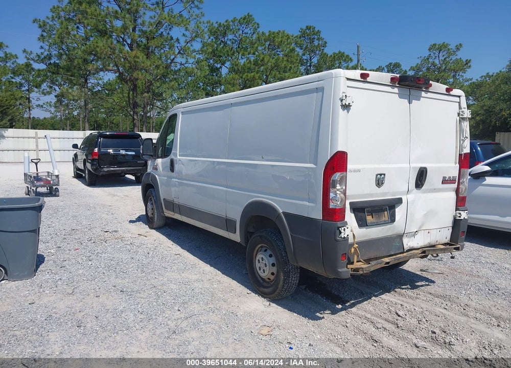 2018 RAM PROMASTER 1500 LOW ROOF 136 WB VIN: 3C6TRVAG3JE155685