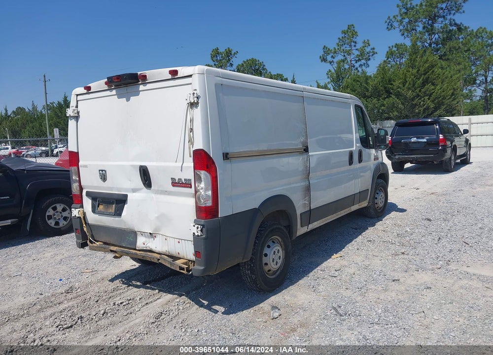 2018 RAM PROMASTER 1500 LOW ROOF 136 WB VIN: 3C6TRVAG3JE155685