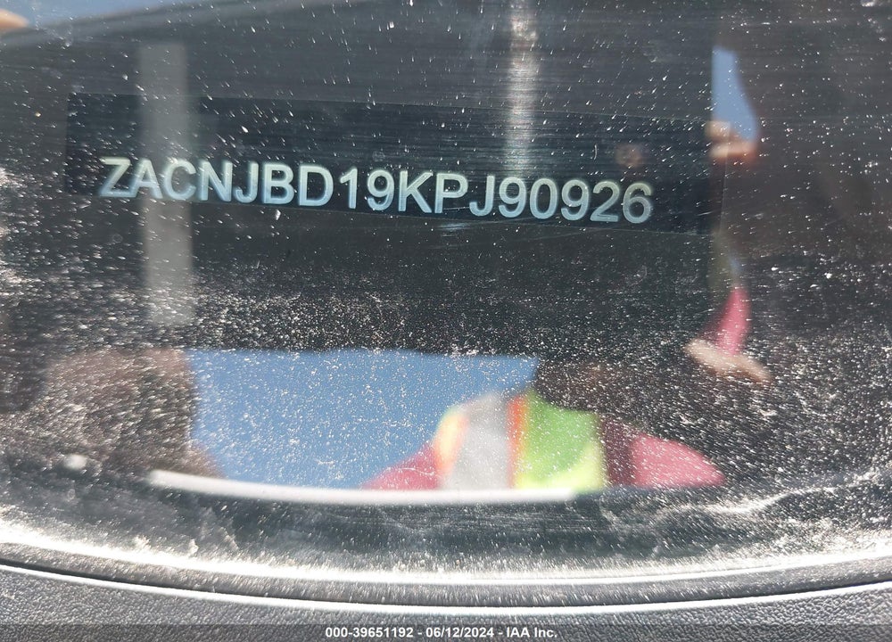 2019 JEEP RENEGADE LIMITED 4X4 VIN: ZACNJBD19KPJ90926