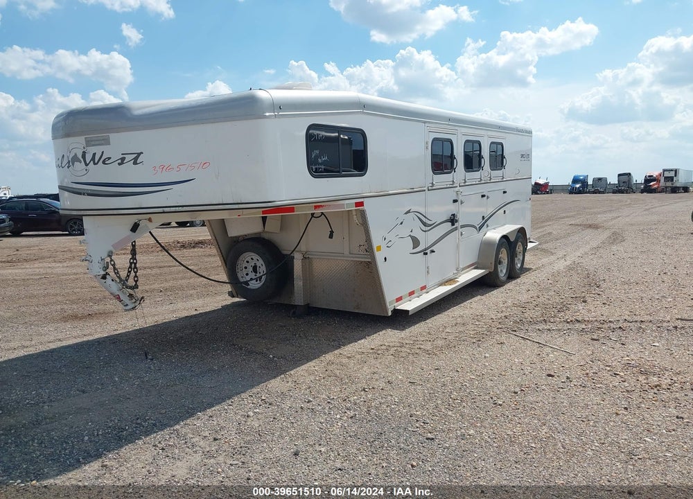 2013 TRAIL WEST HORSE TRAILER VIN: 49SH72624DP037142