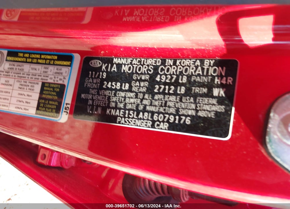 2020 KIA STINGER GT LINE VIN: KNAE15LA8L6079176