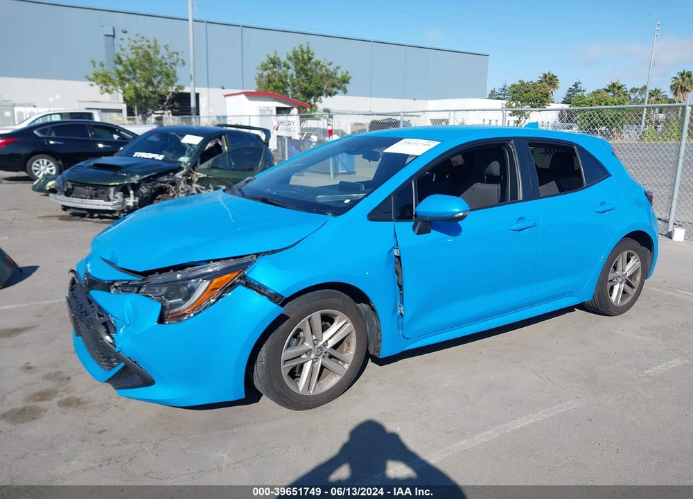2019 TOYOTA COROLLA SE VIN: JTNK4RBE8K3015353