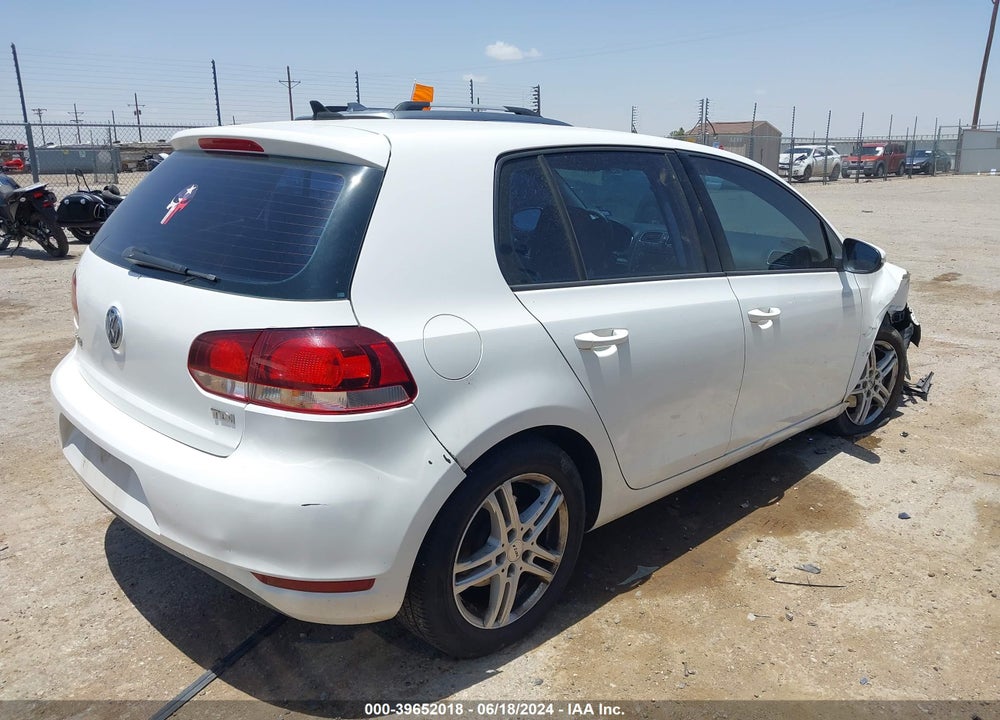 2012 VOLKSWAGEN GOLF TDI 4-DOOR VIN: WVWDM7AJ0CW038237