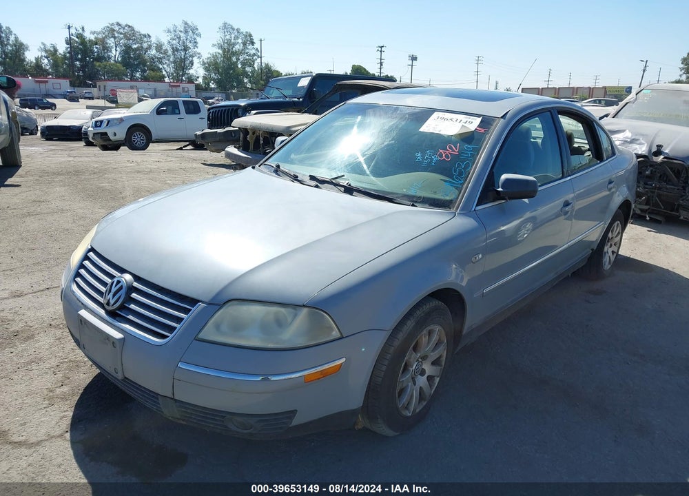 2002 VOLKSWAGEN PASSAT GLS VIN: WVWPD63B52E401956