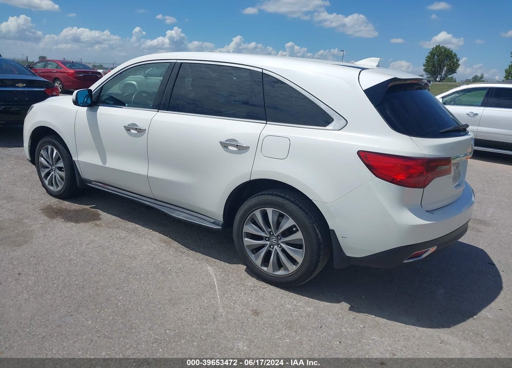 2014 ACURA MDX TECHNOLOGY PACKAGE VIN: 5FRYD3H42EB007832