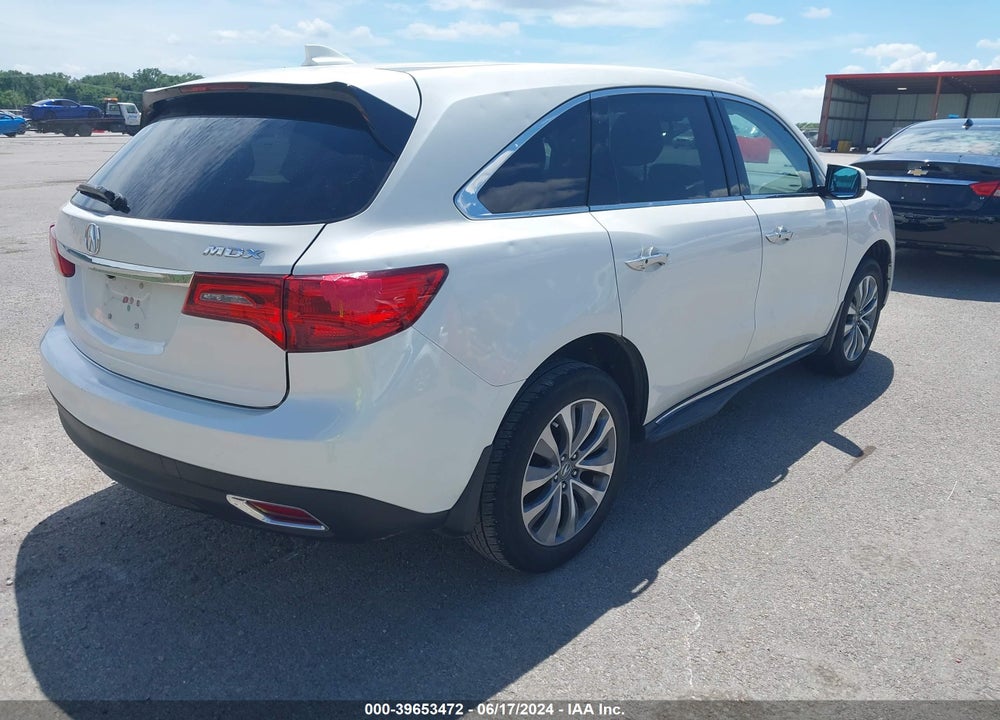 2014 ACURA MDX TECHNOLOGY PACKAGE VIN: 5FRYD3H42EB007832