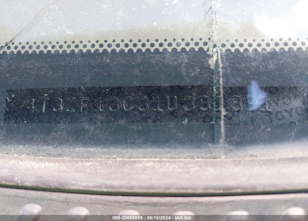 2001 TOYOTA SIENNA LE VIN: 4T3ZF13C31U381891