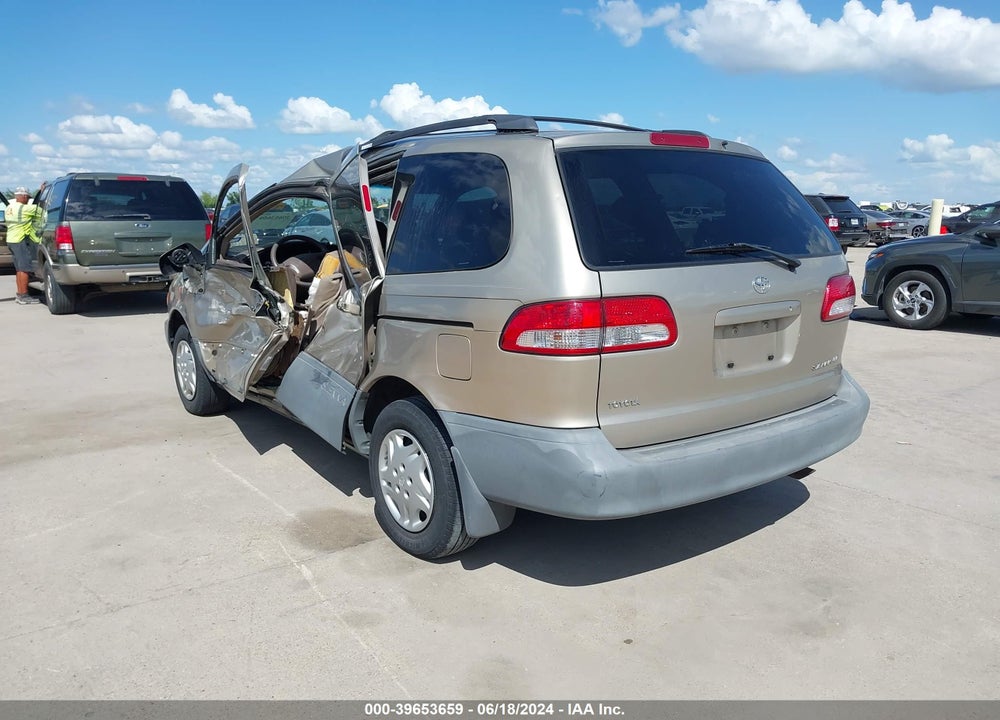 2001 TOYOTA SIENNA LE VIN: 4T3ZF13C31U381891