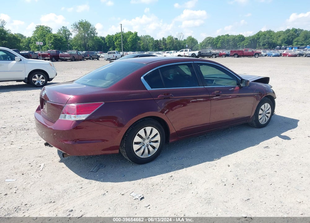 2010 HONDA ACCORD 2.4 LX VIN: 1HGCP2F33AA014476