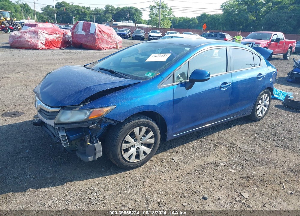 2012 HONDA CIVIC LX VIN: 19XFB2F56CE340106