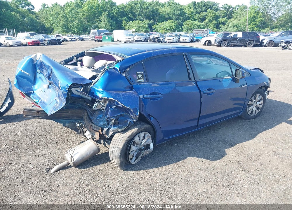 2012 HONDA CIVIC LX VIN: 19XFB2F56CE340106