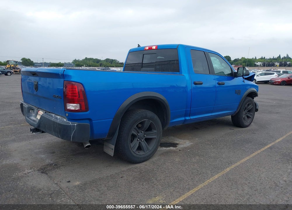 2021 RAM 1500 CLASSIC WARLOCK QUAD CAB 4X4 6'4 BOX VIN: 1C6RR7GGXMS537386