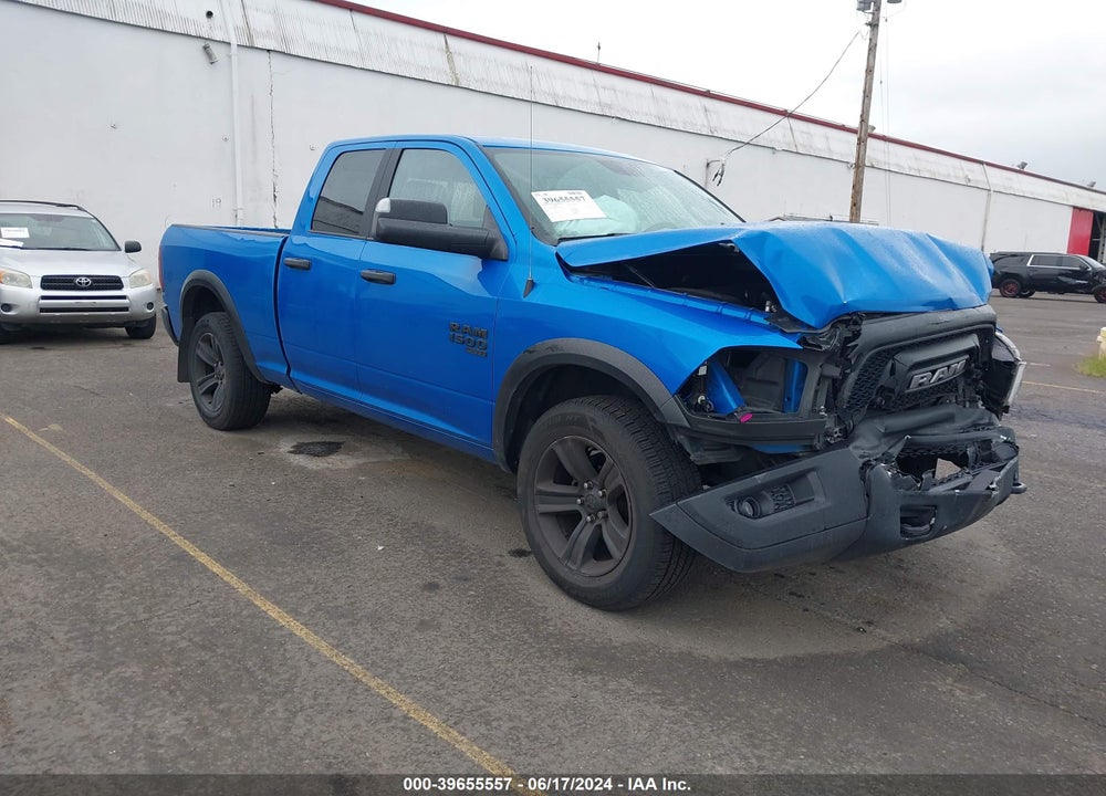 2021 RAM 1500 CLASSIC WARLOCK QUAD CAB 4X4 6'4 BOX VIN: 1C6RR7GGXMS537386