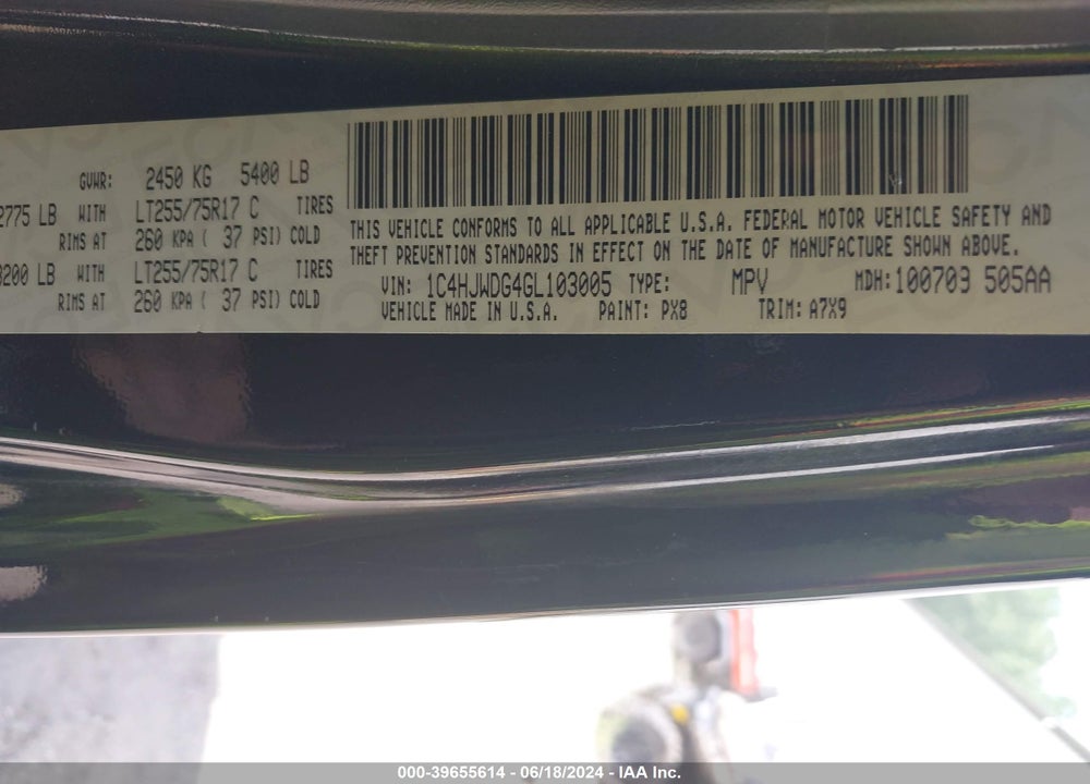 2016 JEEP WRANGLER UNLIMITED WILLYS WHEELER VIN: 1C4HJWDG4GL103005
