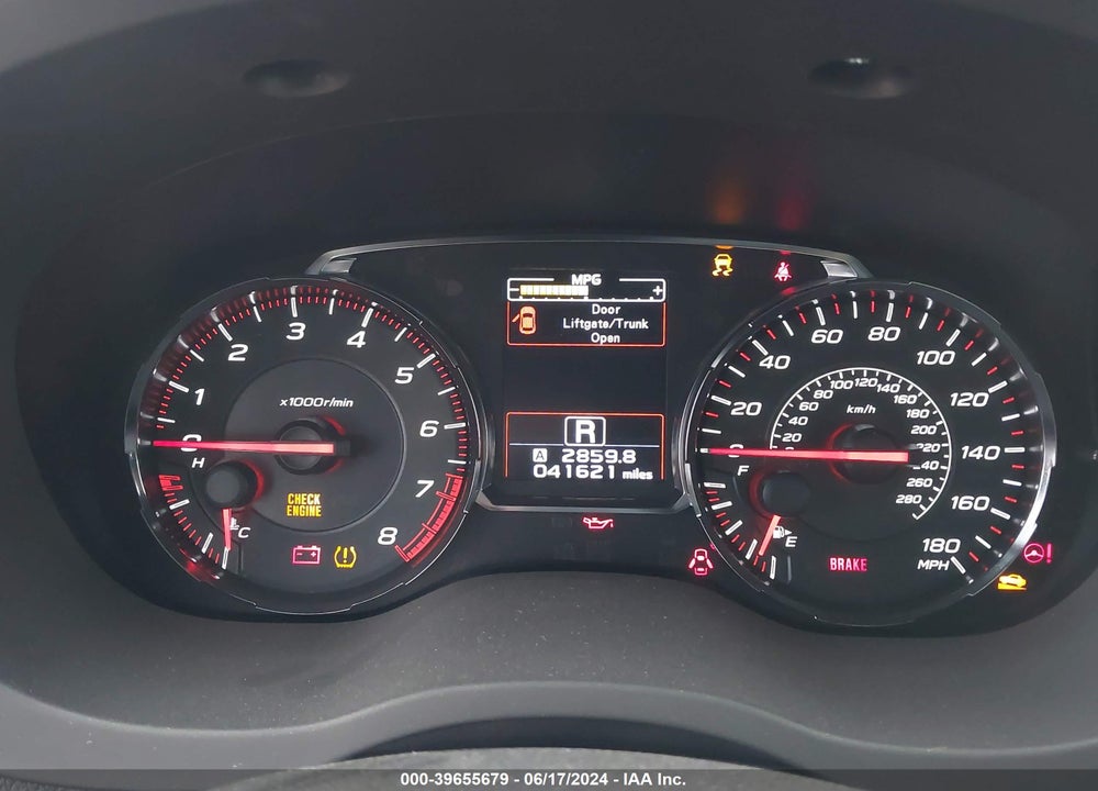 2019 SUBARU WRX PREMIUM VIN: JF1VA1C62K9811215