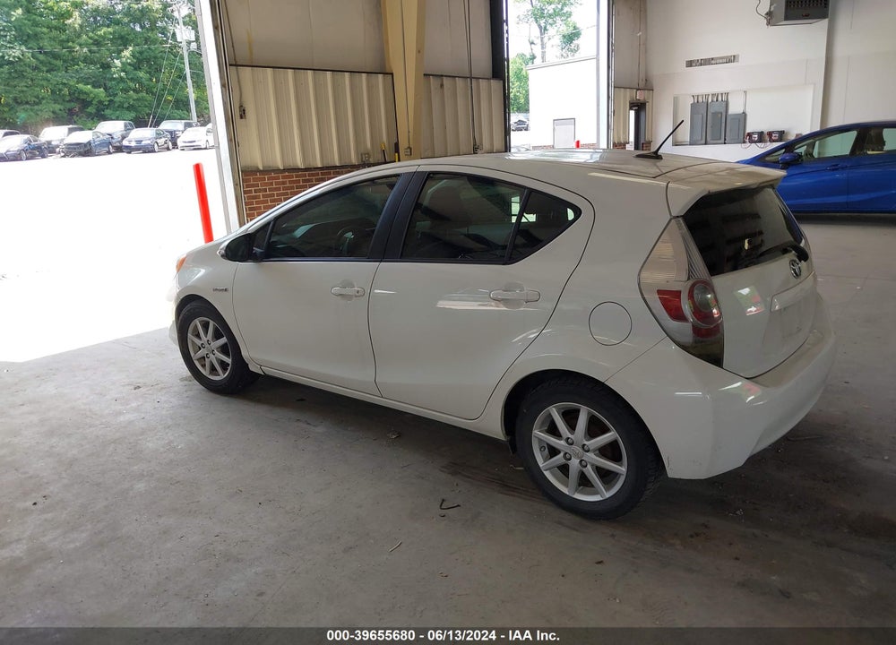 2012 TOYOTA PRIUS C THREE VIN: JTDKDTB39C1016699