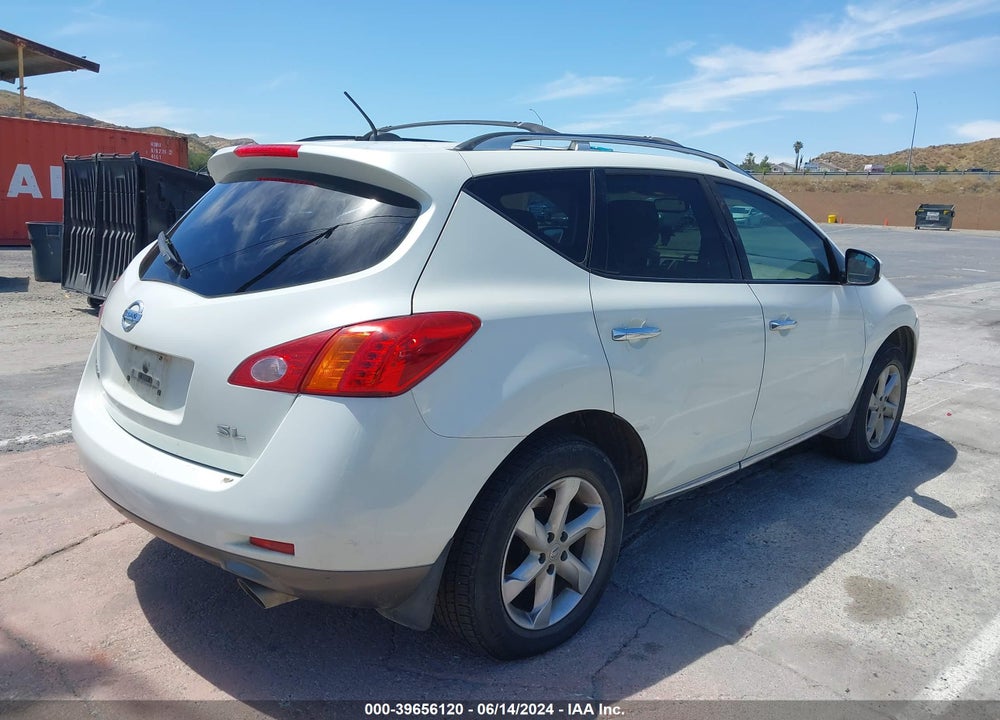 2009 NISSAN MURANO SL VIN: JN8AZ18U59W106191