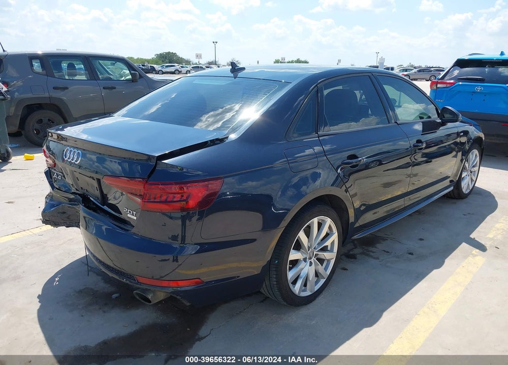 2018 AUDI A4 2.0T TECH ULTRA PREMIUM/2.0T ULTRA PREMIUM VIN: WAUKMAF47JA118522