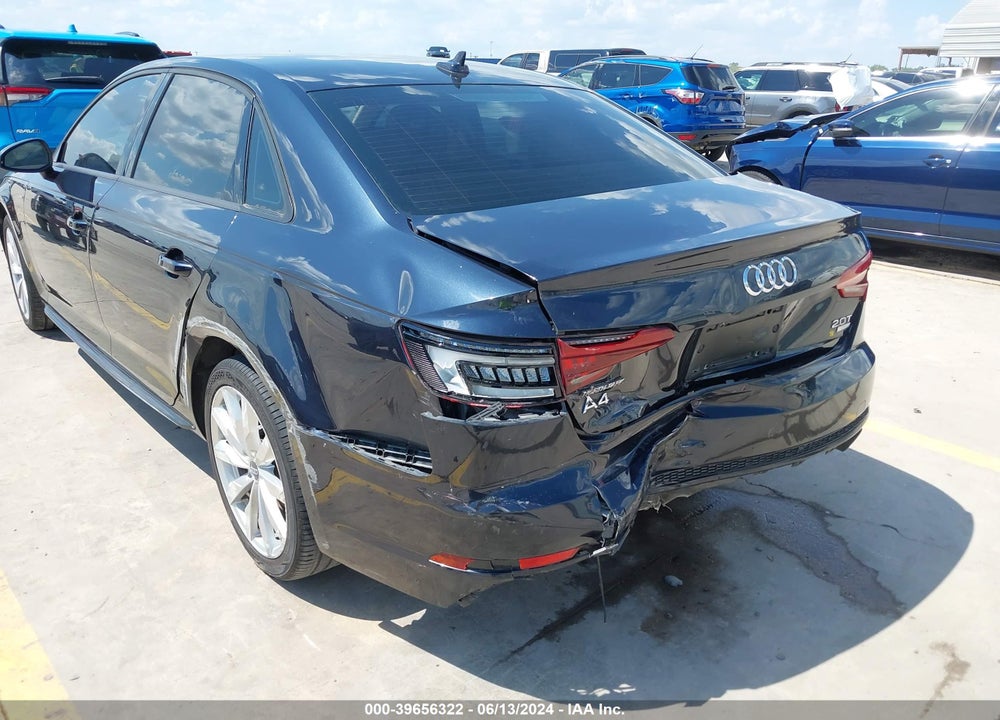 2018 AUDI A4 2.0T TECH ULTRA PREMIUM/2.0T ULTRA PREMIUM VIN: WAUKMAF47JA118522