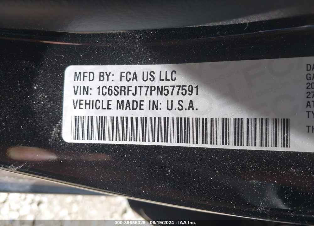 2023 RAM 1500 LAIE  4X4 5'7 BOX VIN: 1C6SRFJT7PN577591