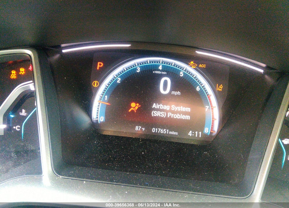 2019 HONDA CIVIC EX VIN: 19XFC1F3XKE013423