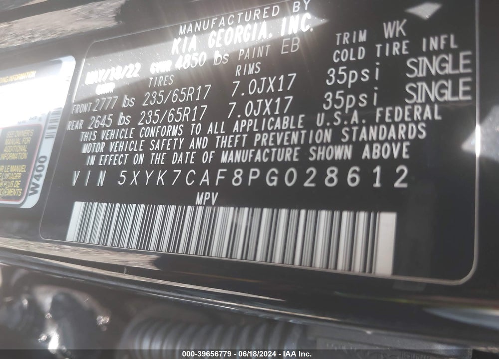 2023 KIA SPORTAGE X-PRO VIN: 5XYK7CAF8PG028612