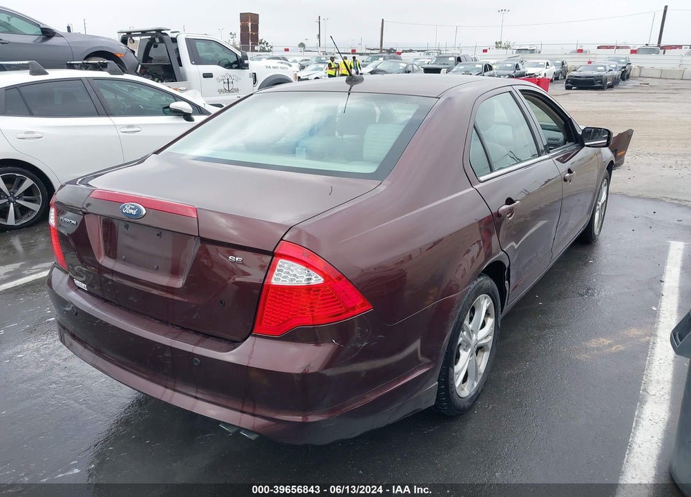 2012 FORD FUSION SE VIN: 3FAHP0HA4CR148772