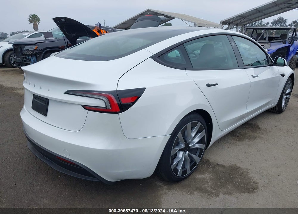 2024 TESLA MODEL 3 REAR-WHEEL DRIVE VIN: 5YJ3E1EA3RF773680