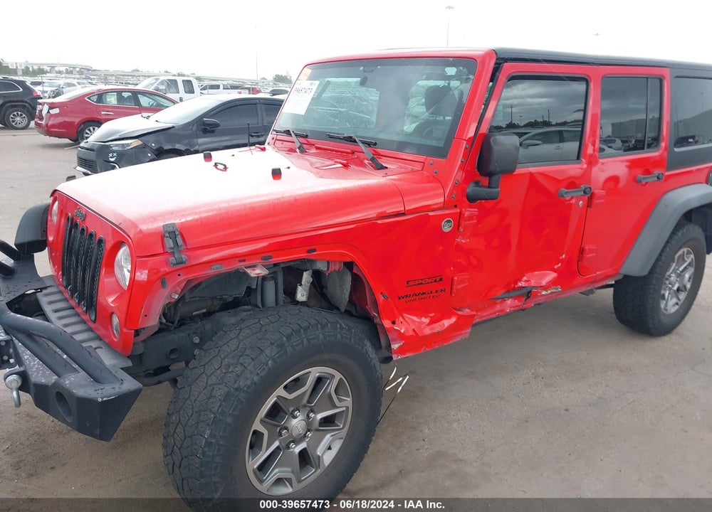 2016 JEEP WRANGLER UNLIMITED SPORT VIN: 1C4BJWDG6GL310629