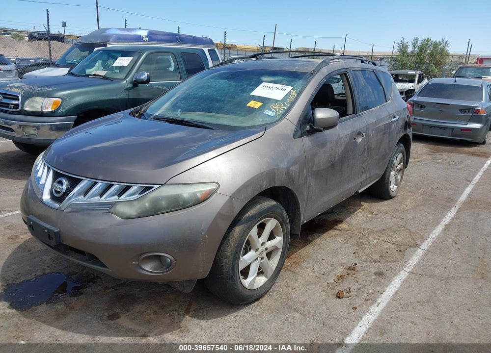 2009 NISSAN MURANO SL VIN: JN8AZ18W79W134754