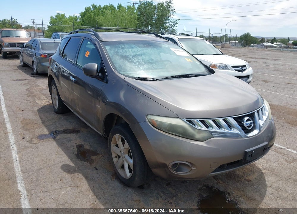2009 NISSAN MURANO SL VIN: JN8AZ18W79W134754