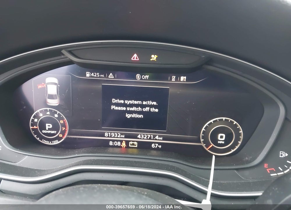 2018 AUDI A4 2.0T TECH ULTRA PREMIUM/2.0T ULTRA PREMIUM VIN: WAUKMAF43JN019611