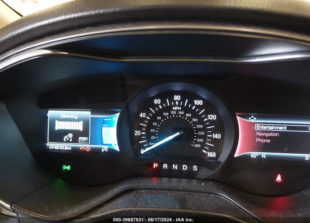 2019 FORD FUSION SEL VIN: 3FA6P0CD7KR104630