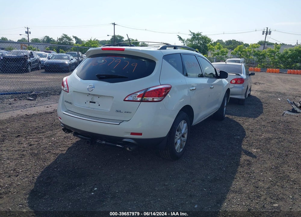 2011 NISSAN MURANO SL VIN: JN8AZ1MW6BW176277